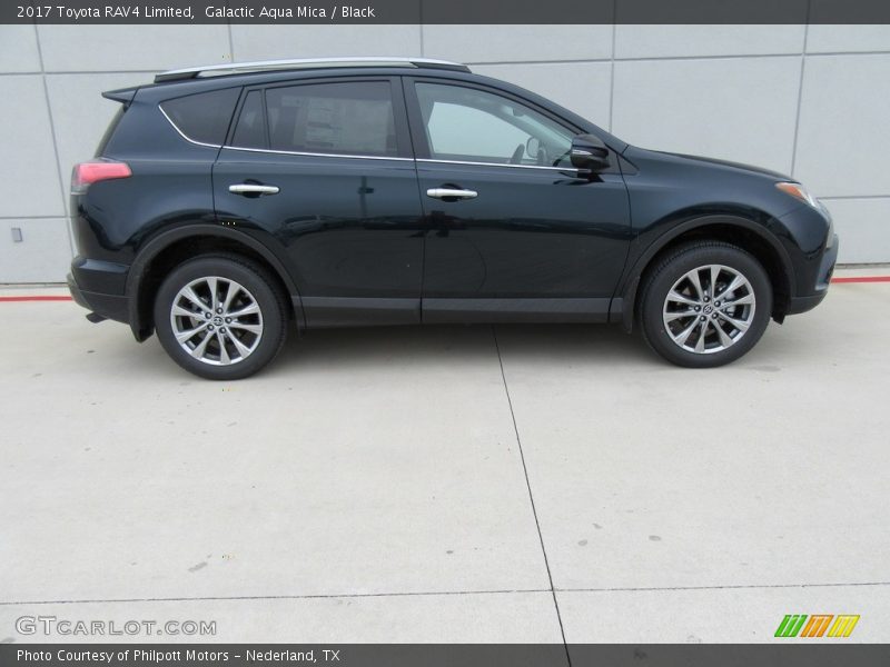 Galactic Aqua Mica / Black 2017 Toyota RAV4 Limited