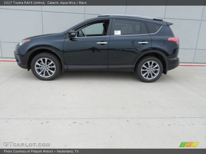 Galactic Aqua Mica / Black 2017 Toyota RAV4 Limited