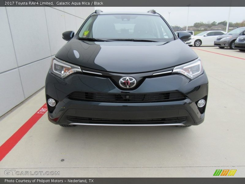 Galactic Aqua Mica / Black 2017 Toyota RAV4 Limited