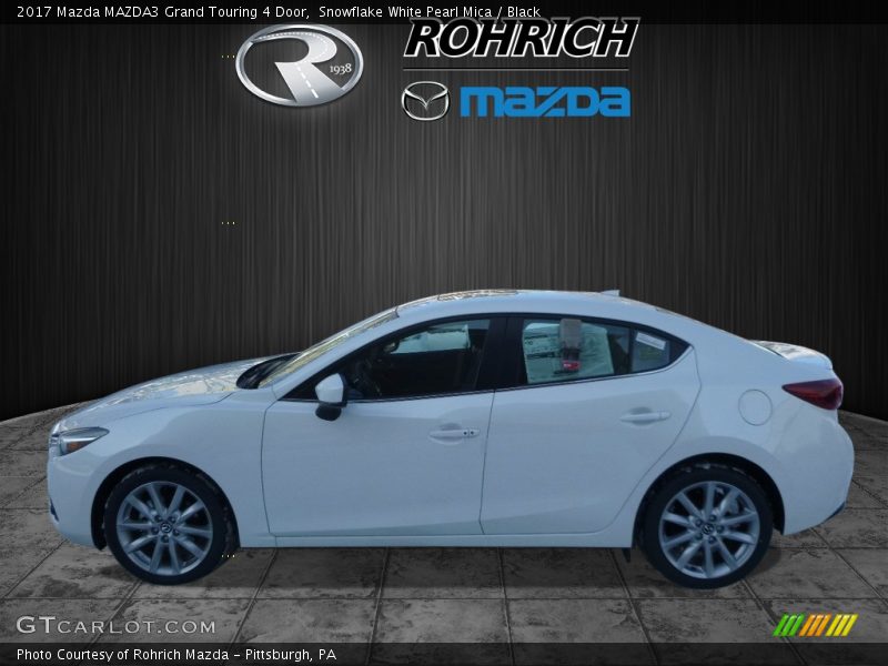 Snowflake White Pearl Mica / Black 2017 Mazda MAZDA3 Grand Touring 4 Door