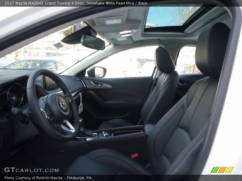 Snowflake White Pearl Mica / Black 2017 Mazda MAZDA3 Grand Touring 4 Door
