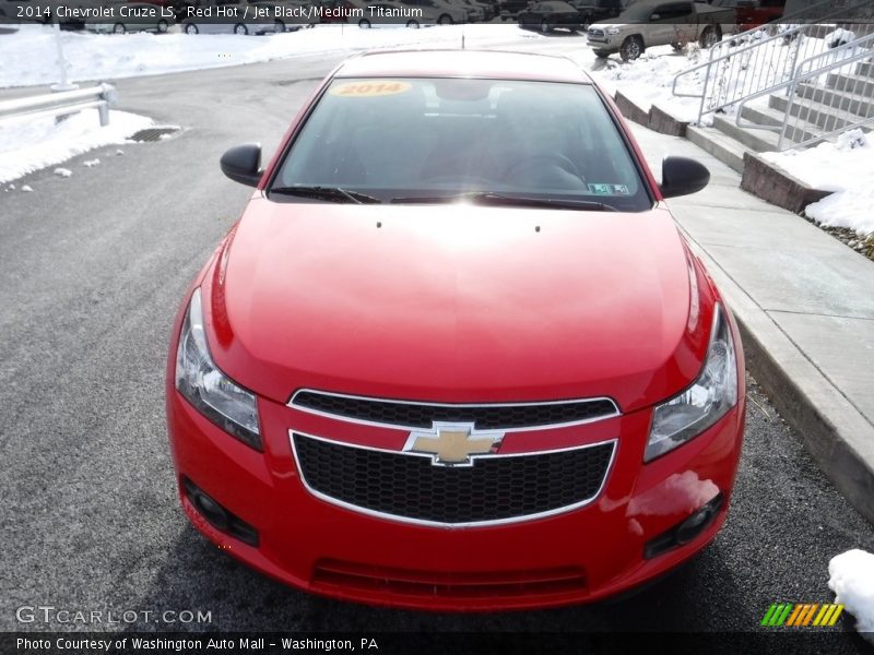 Red Hot / Jet Black/Medium Titanium 2014 Chevrolet Cruze LS