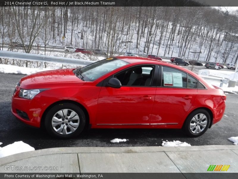 Red Hot / Jet Black/Medium Titanium 2014 Chevrolet Cruze LS