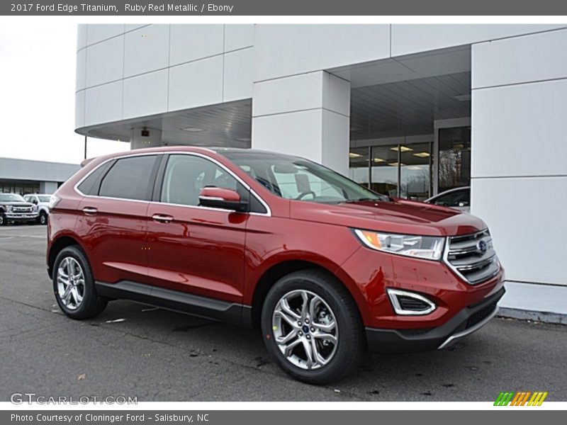 Ruby Red Metallic / Ebony 2017 Ford Edge Titanium