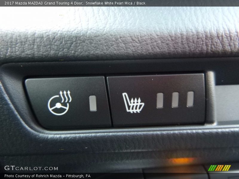 Snowflake White Pearl Mica / Black 2017 Mazda MAZDA3 Grand Touring 4 Door