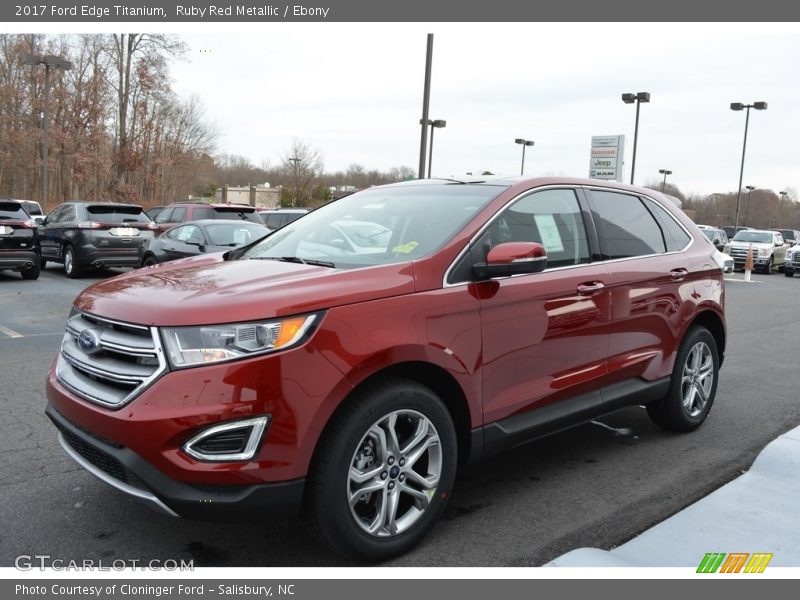 Ruby Red Metallic / Ebony 2017 Ford Edge Titanium
