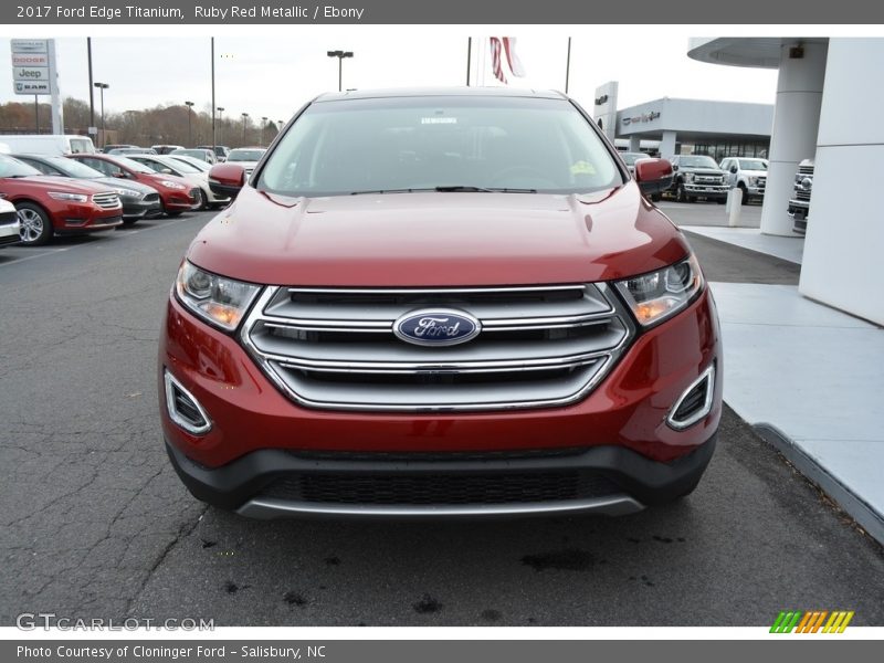 Ruby Red Metallic / Ebony 2017 Ford Edge Titanium