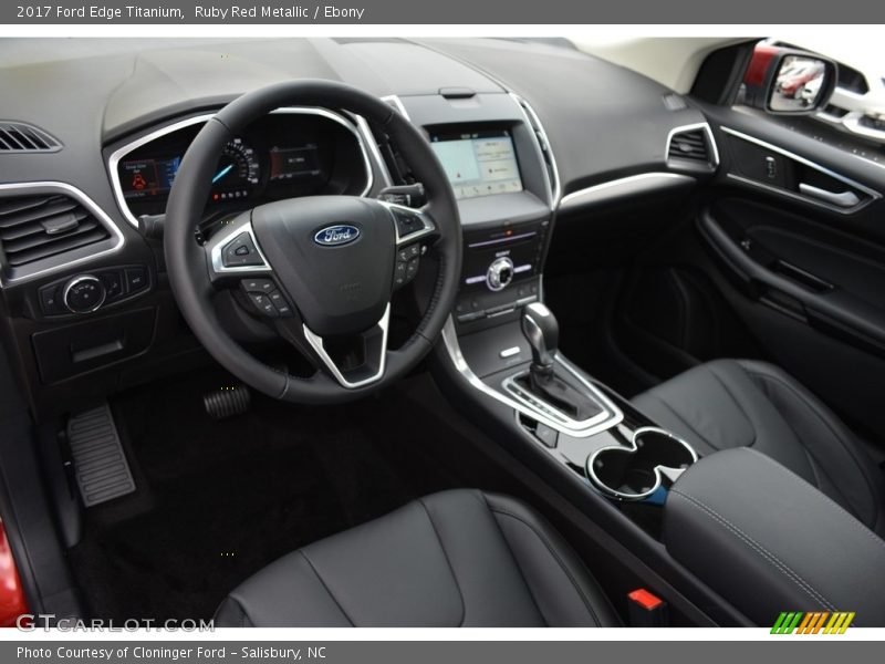 Ruby Red Metallic / Ebony 2017 Ford Edge Titanium