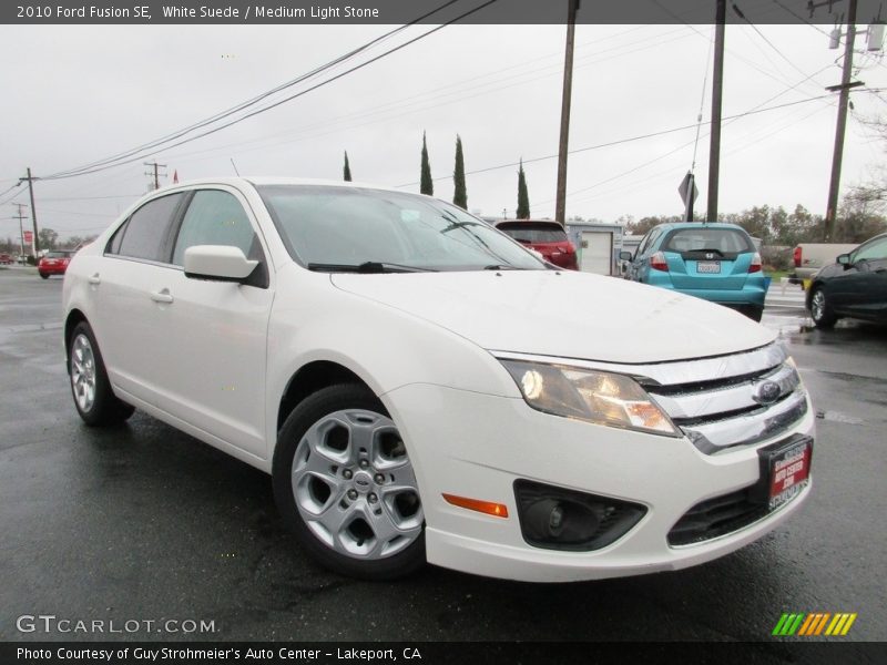 White Suede / Medium Light Stone 2010 Ford Fusion SE