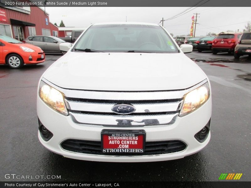 White Suede / Medium Light Stone 2010 Ford Fusion SE