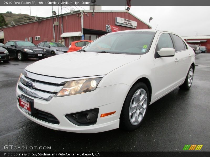 White Suede / Medium Light Stone 2010 Ford Fusion SE