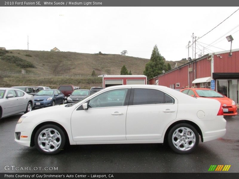 White Suede / Medium Light Stone 2010 Ford Fusion SE