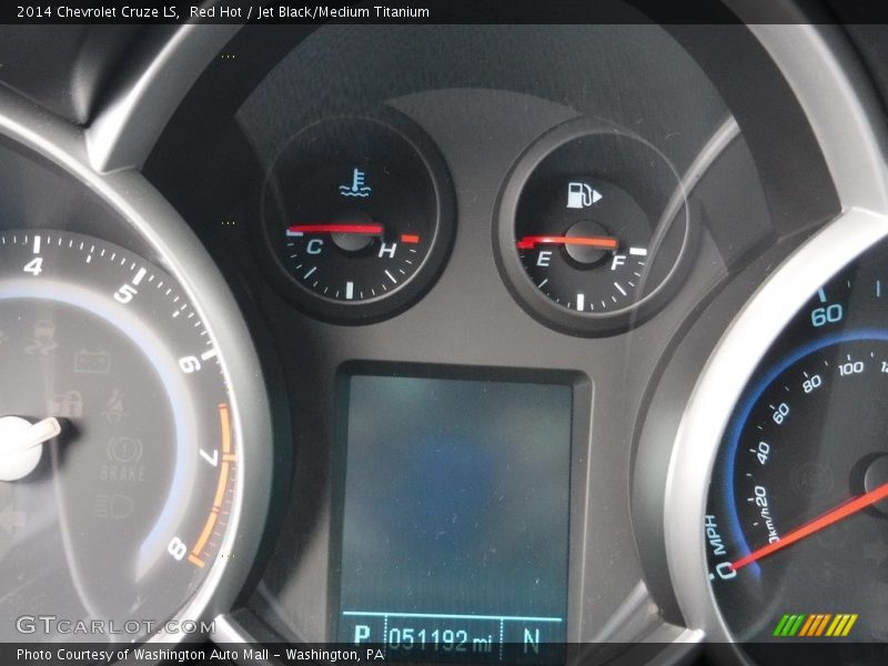 Red Hot / Jet Black/Medium Titanium 2014 Chevrolet Cruze LS