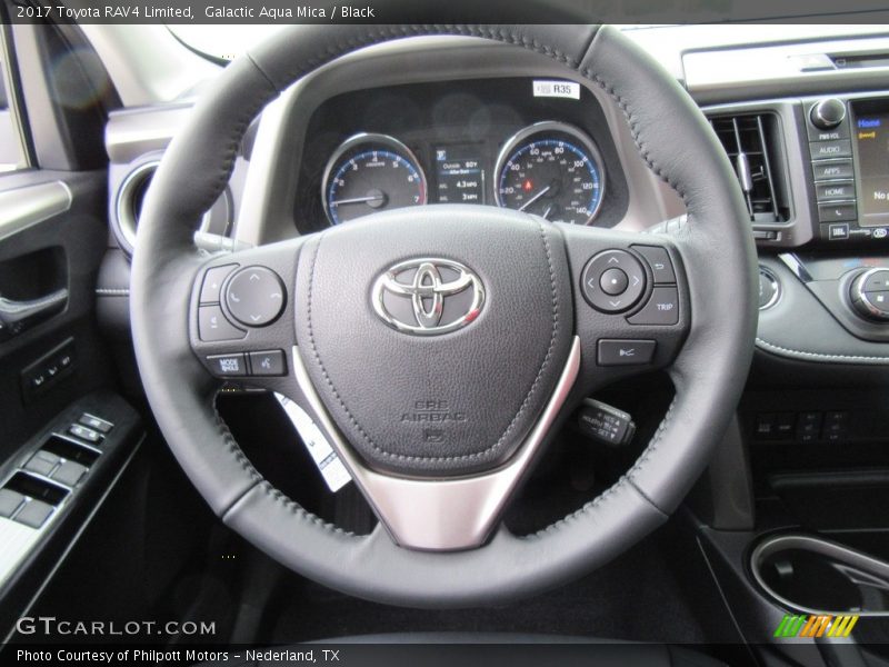 Galactic Aqua Mica / Black 2017 Toyota RAV4 Limited