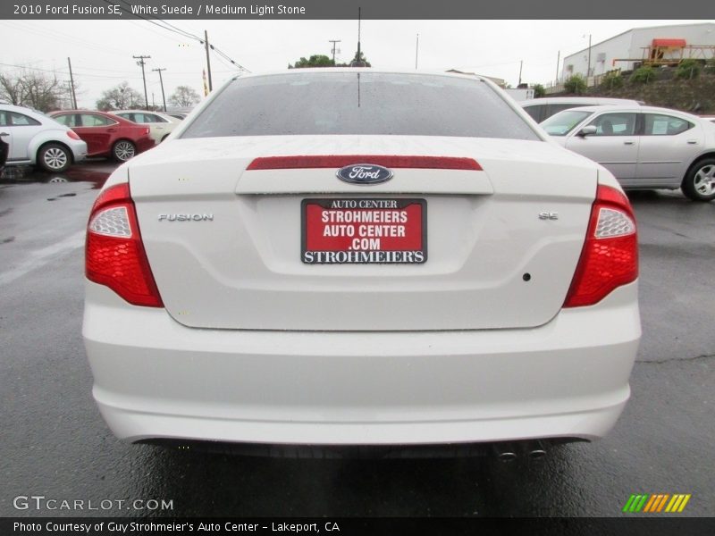 White Suede / Medium Light Stone 2010 Ford Fusion SE
