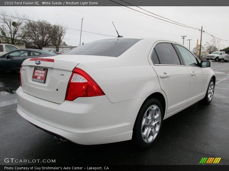 White Suede / Medium Light Stone 2010 Ford Fusion SE