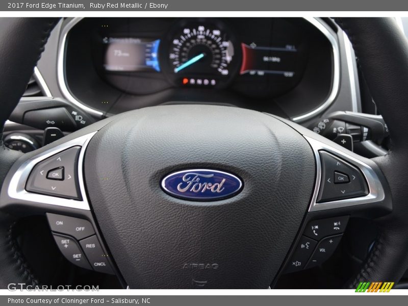 Ruby Red Metallic / Ebony 2017 Ford Edge Titanium