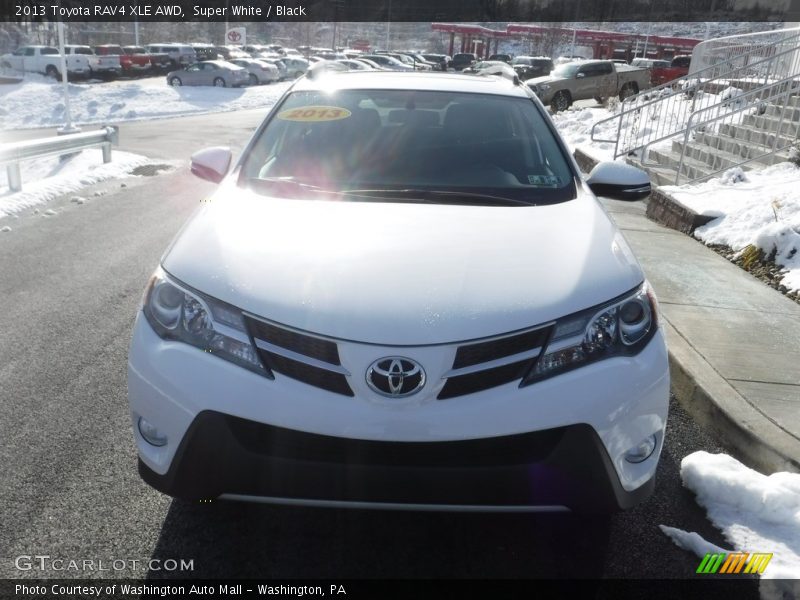 Super White / Black 2013 Toyota RAV4 XLE AWD