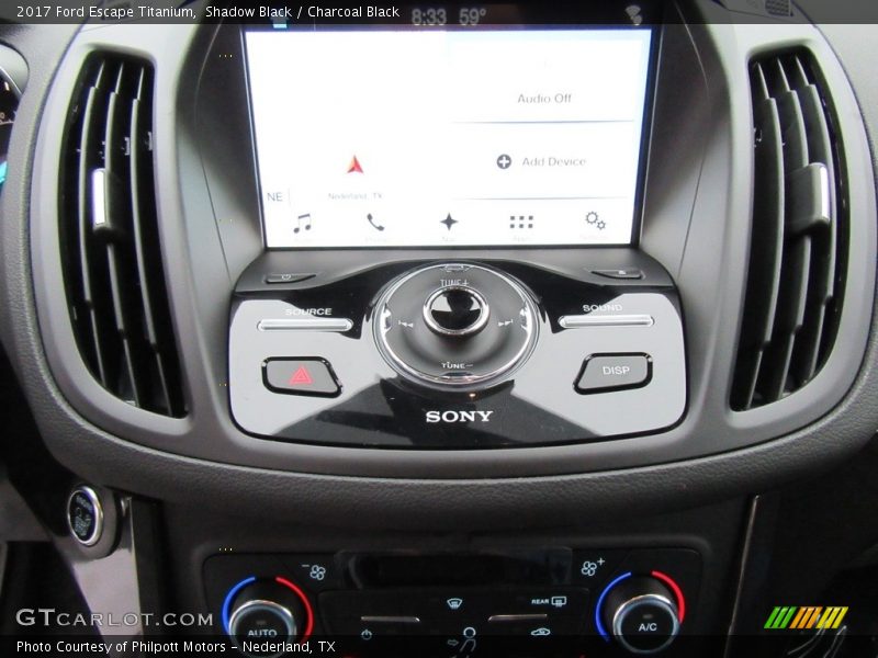 Controls of 2017 Escape Titanium