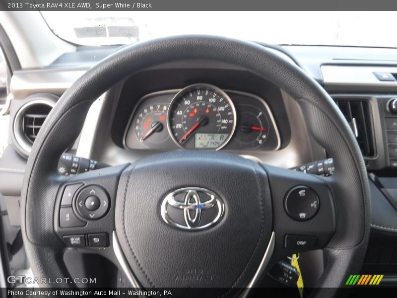 Super White / Black 2013 Toyota RAV4 XLE AWD