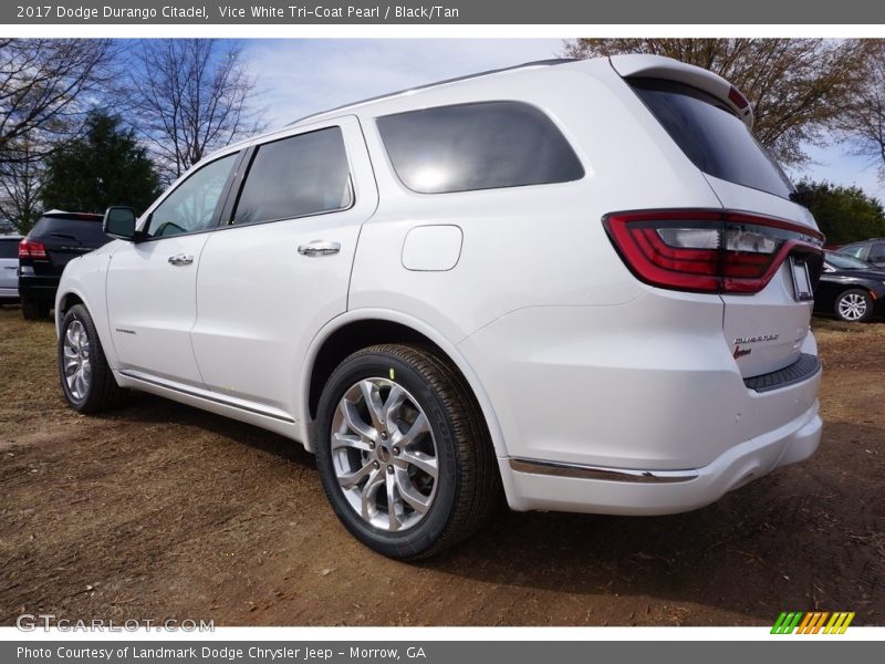 Vice White Tri-Coat Pearl / Black/Tan 2017 Dodge Durango Citadel