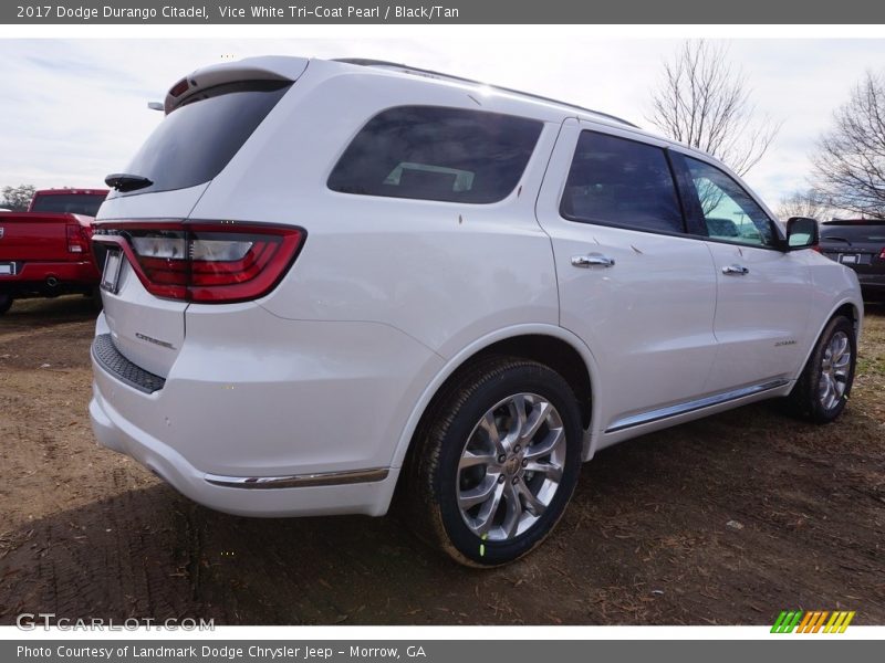 Vice White Tri-Coat Pearl / Black/Tan 2017 Dodge Durango Citadel