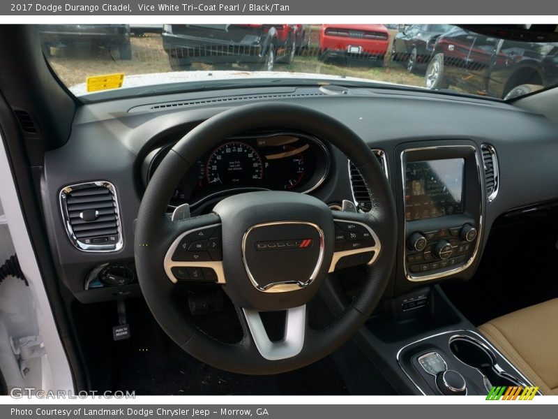 Vice White Tri-Coat Pearl / Black/Tan 2017 Dodge Durango Citadel