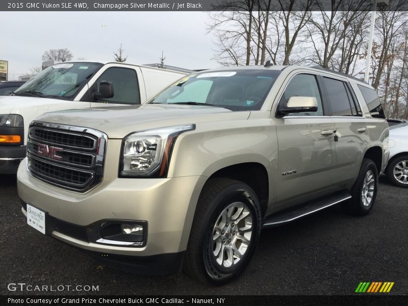 Champagne Silver Metallic / Jet Black 2015 GMC Yukon SLE 4WD