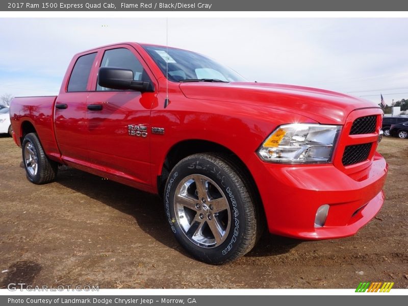 Flame Red / Black/Diesel Gray 2017 Ram 1500 Express Quad Cab