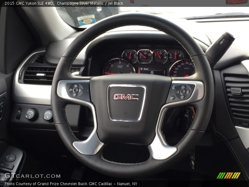 Champagne Silver Metallic / Jet Black 2015 GMC Yukon SLE 4WD