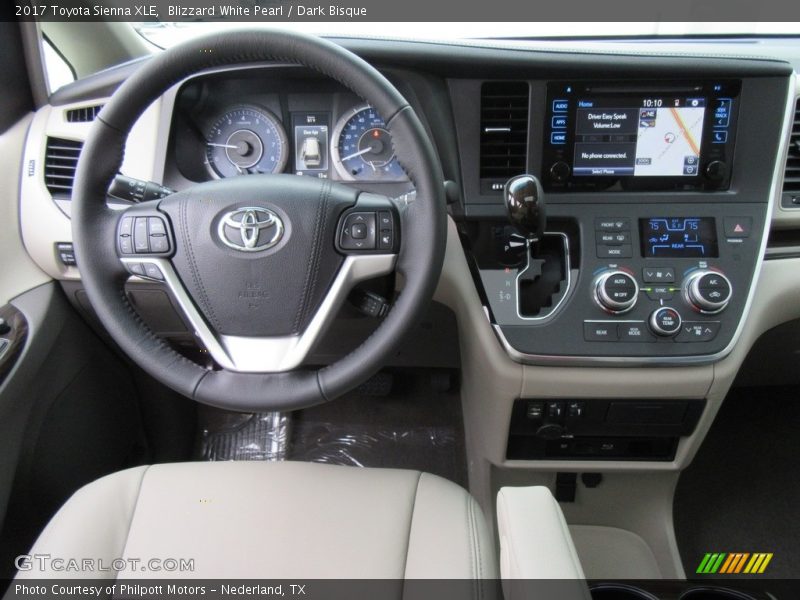 Blizzard White Pearl / Dark Bisque 2017 Toyota Sienna XLE