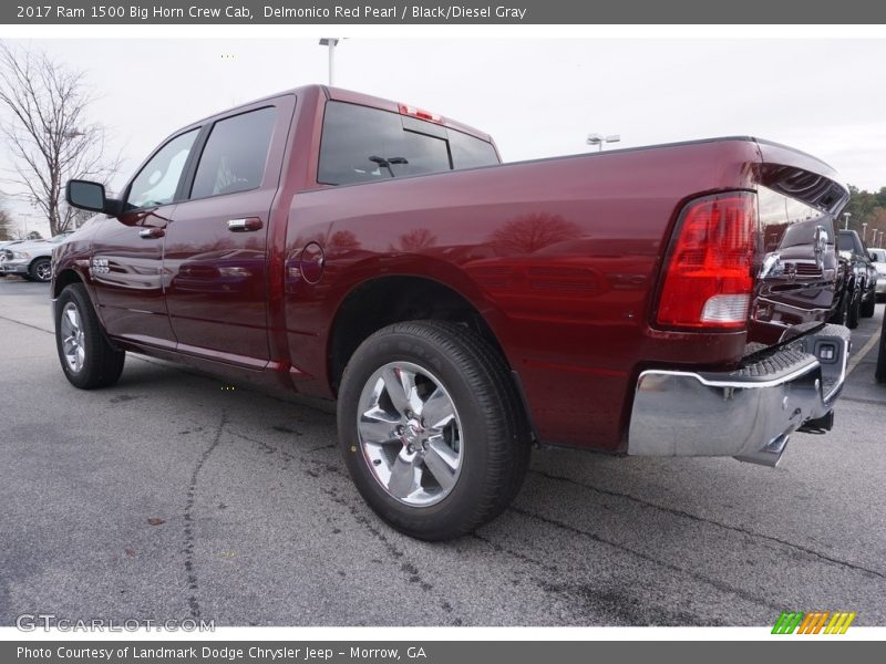 Delmonico Red Pearl / Black/Diesel Gray 2017 Ram 1500 Big Horn Crew Cab