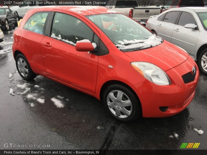 Absolutely Red / Dark Charcoal 2007 Toyota Yaris 3 Door Liftback