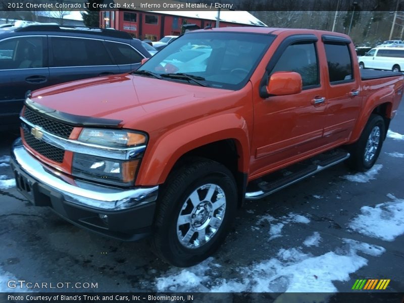 Inferno Orange Metallic / Ebony 2012 Chevrolet Colorado LT Crew Cab 4x4