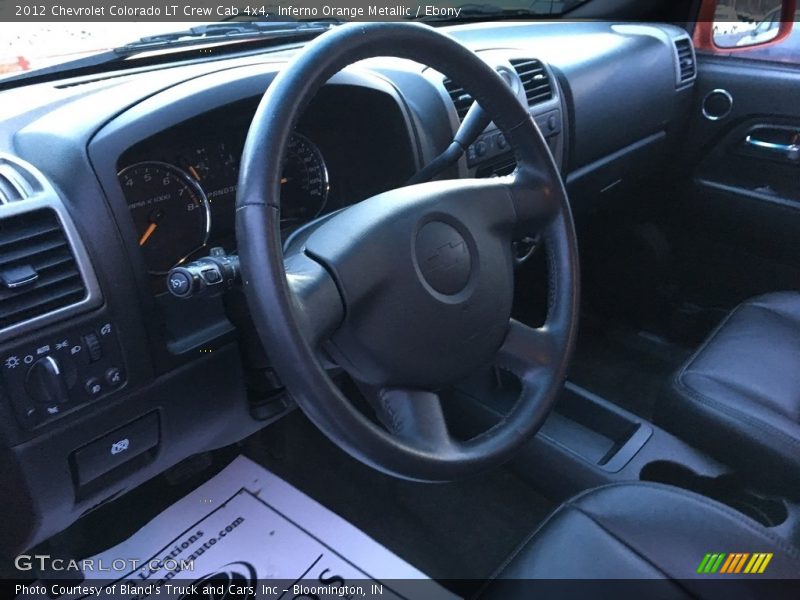 Inferno Orange Metallic / Ebony 2012 Chevrolet Colorado LT Crew Cab 4x4