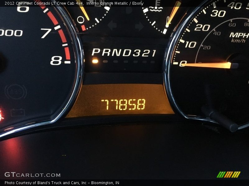 Inferno Orange Metallic / Ebony 2012 Chevrolet Colorado LT Crew Cab 4x4
