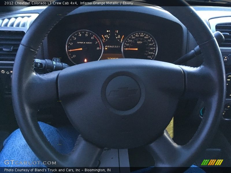 Inferno Orange Metallic / Ebony 2012 Chevrolet Colorado LT Crew Cab 4x4