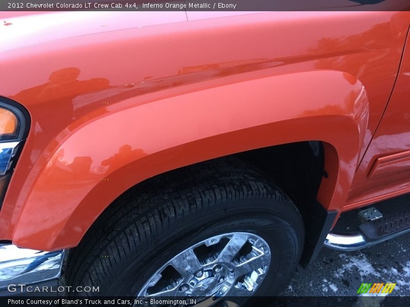 Inferno Orange Metallic / Ebony 2012 Chevrolet Colorado LT Crew Cab 4x4