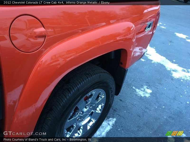 Inferno Orange Metallic / Ebony 2012 Chevrolet Colorado LT Crew Cab 4x4