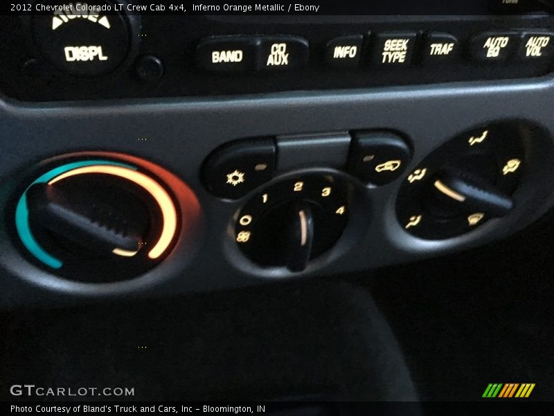 Inferno Orange Metallic / Ebony 2012 Chevrolet Colorado LT Crew Cab 4x4