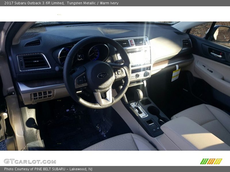 Tungsten Metallic / Warm Ivory 2017 Subaru Outback 3.6R Limited