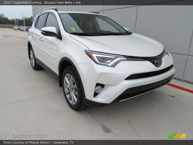 Blizzard Pearl White / Ash 2017 Toyota RAV4 Limited