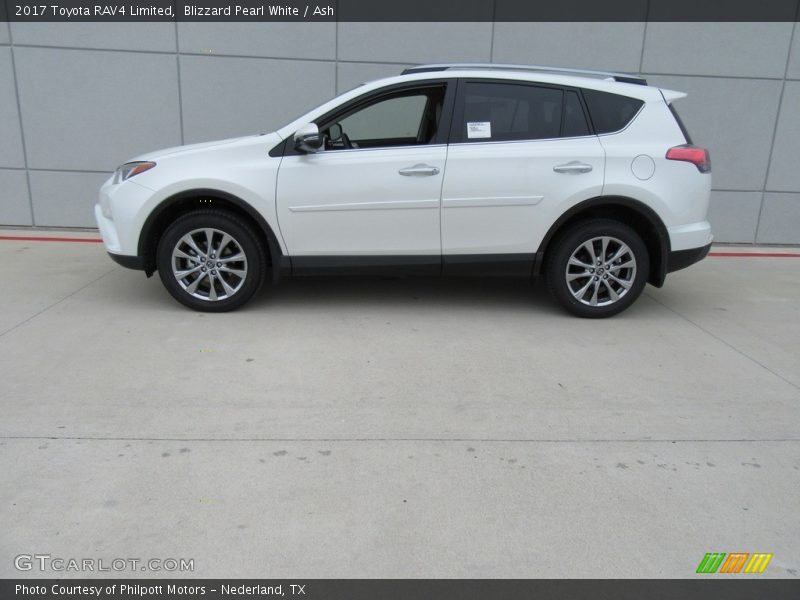 Blizzard Pearl White / Ash 2017 Toyota RAV4 Limited