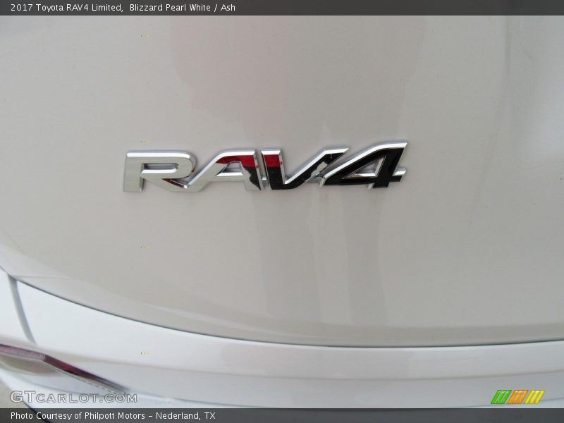 Blizzard Pearl White / Ash 2017 Toyota RAV4 Limited