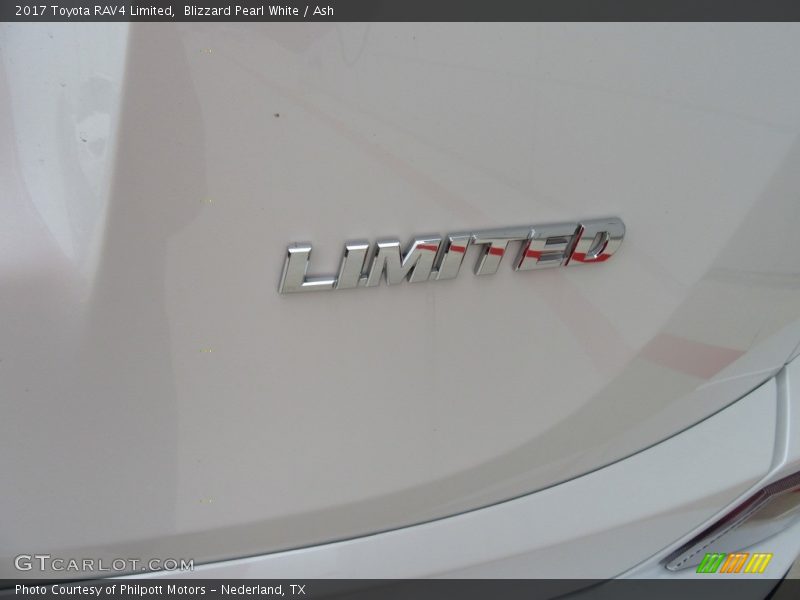 Blizzard Pearl White / Ash 2017 Toyota RAV4 Limited