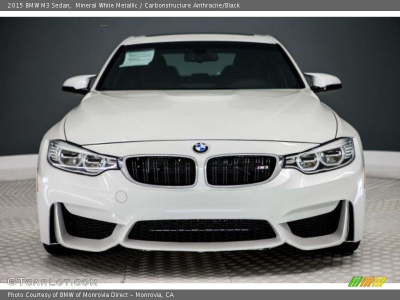 Mineral White Metallic / Carbonstructure Anthracite/Black 2015 BMW M3 Sedan