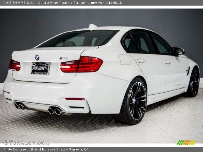 Mineral White Metallic / Carbonstructure Anthracite/Black 2015 BMW M3 Sedan
