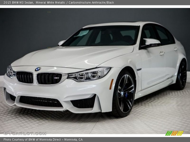 Mineral White Metallic / Carbonstructure Anthracite/Black 2015 BMW M3 Sedan