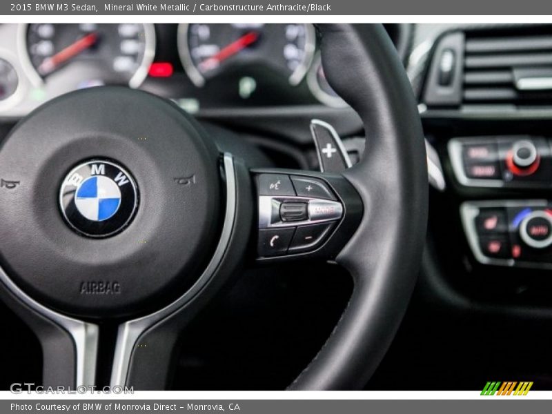 Mineral White Metallic / Carbonstructure Anthracite/Black 2015 BMW M3 Sedan