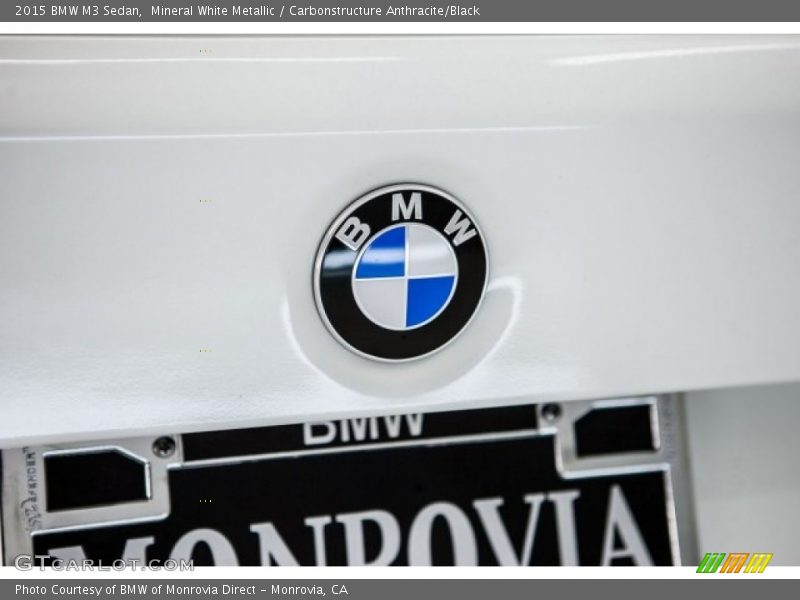 Mineral White Metallic / Carbonstructure Anthracite/Black 2015 BMW M3 Sedan